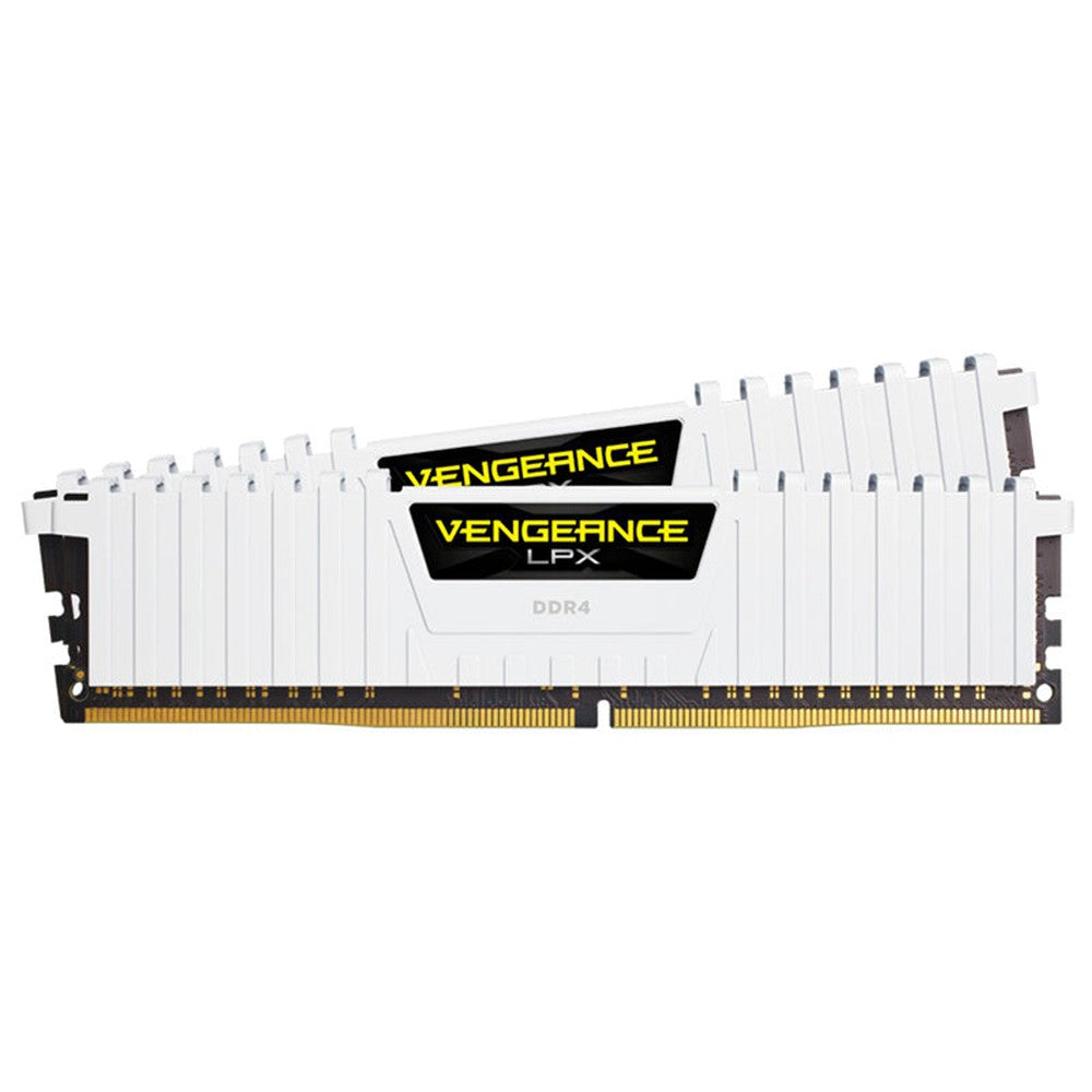 CORSAIR Vengeance LPX DDR4 3200MHz 32GB 2x16GB Dimm Unbuffered Dual Rank 16-20-20-38 XMP 2.0 White Heatspreader Black PCB 1.35V