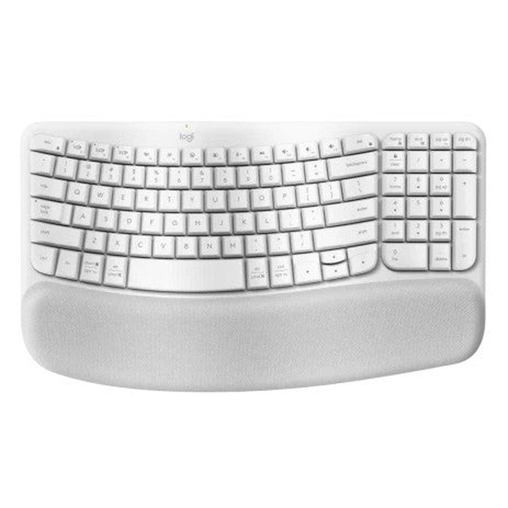 Wave Keys Wireless Ergonomic Keyboard - Of White