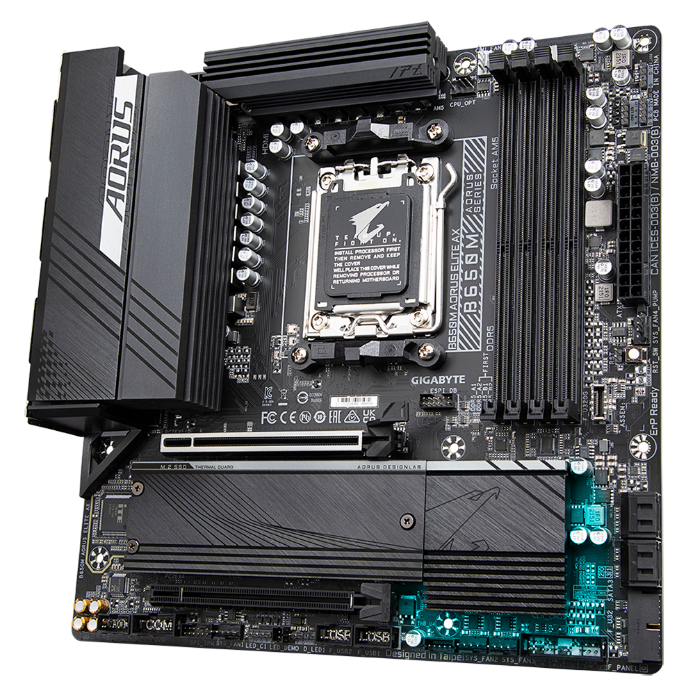 Gigabyte AMD AM5 MATX B650M AORUS ELITE AX