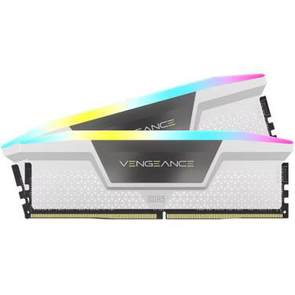 CORSAIR VENGEANCE RGB DDR5 32GB (2x16GB)  DDR5 6000 (PC5-48000) C36 1.4V Intel XMP  Memory - White