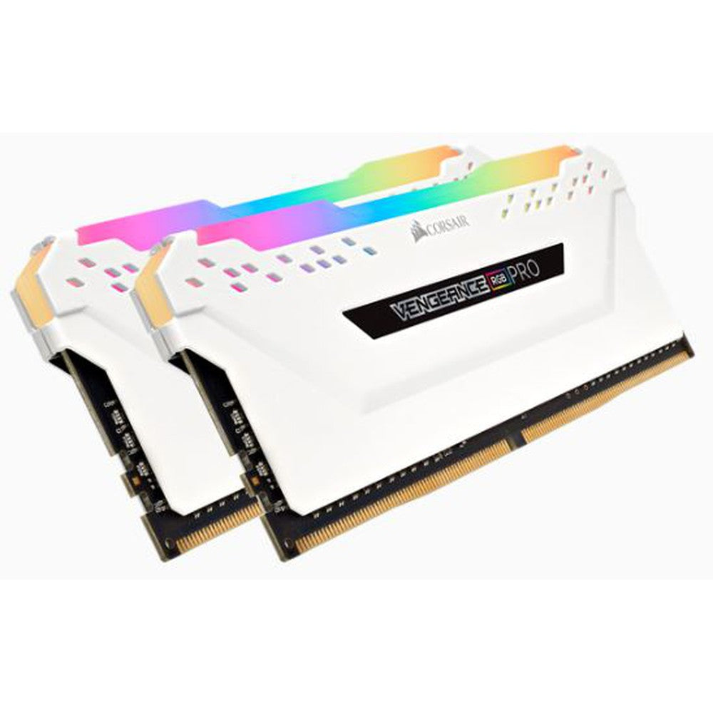 CORSAIR Vengeance RGB PRO DDR4 3200MHz 16GB 2 x 288 DIMM Unbuffered 16-18-18-36 White Heat spreader RGB LED 1.35V XMP 2.0