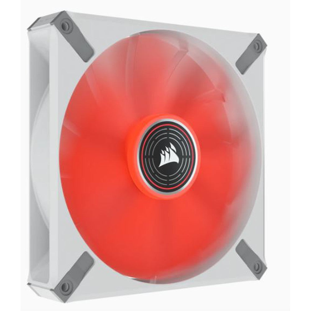 CORSAIR ML ELITE Series ML140 LED ELITE WHITE 140mm Magnetic Levitation Red LED Fan with AirGuide Single Pack