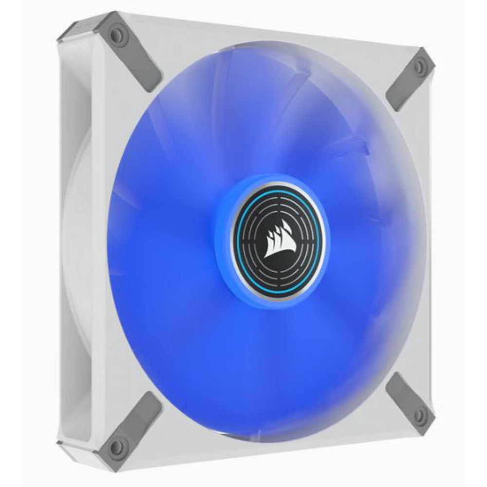 CORSAIR ML ELITE Series ML140 LED ELITE WHITE 140mm Magnetic Levitation Blue LED Fan with AirGuide Single Pack