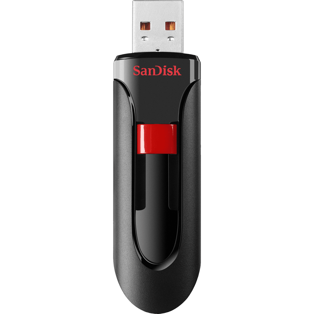 SanDisk Cruzer Glide 3.0 USB Flash Drive CZ600 32GB USB3.0 Black with red slider retractable design 5Y