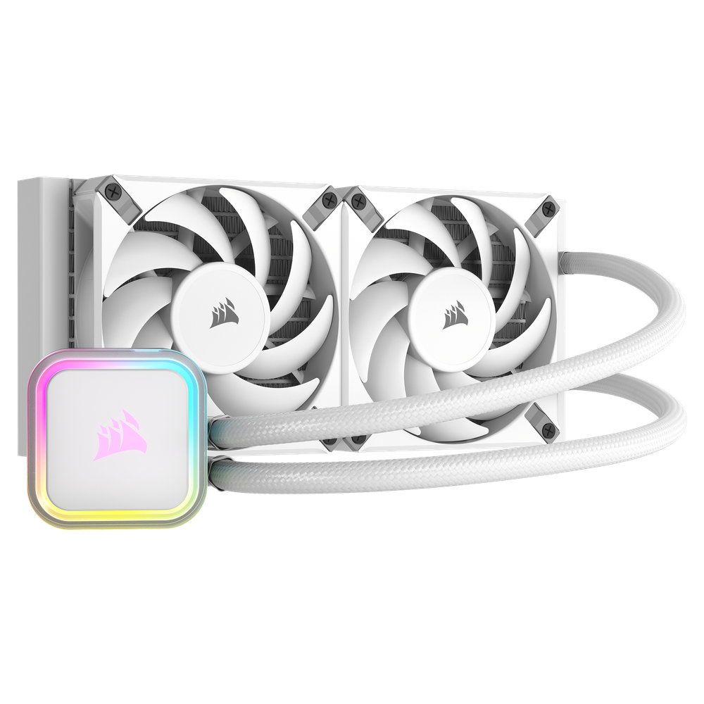 CORSAIR iCUE H100i RGB ELITE Liquid CPU Cooler - White