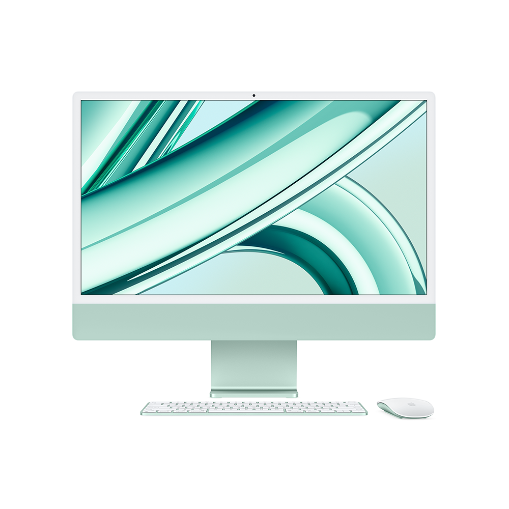 Apple 24-inch iMac with Retina 4.5K display: Apple M3 chip with 8core CPU and 10core GPU 256GB SSD - Green