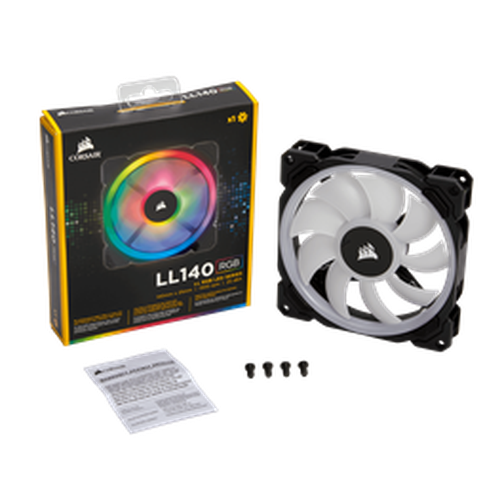 Corsair LL Series LL140 RGB 140mm Dual Light Loop RGB LED PWM Fan Single Pack