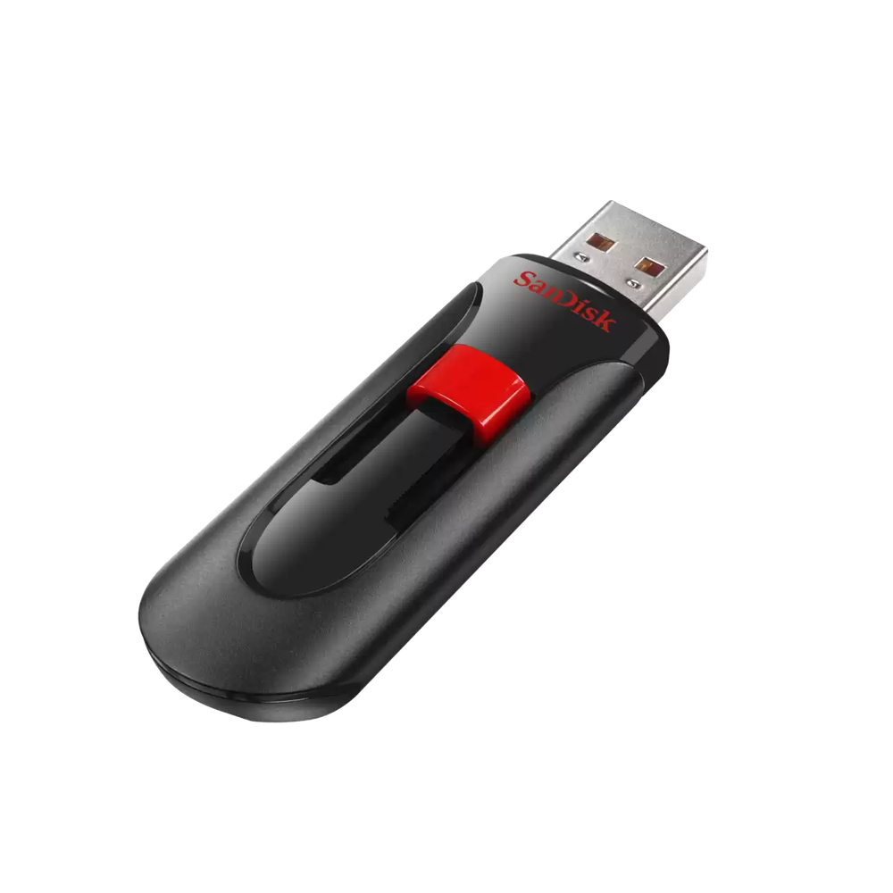 SanDisk Cruzer Glide USB Flash Drive CZ60 32GB USB2.0 Black retractable design 5Y