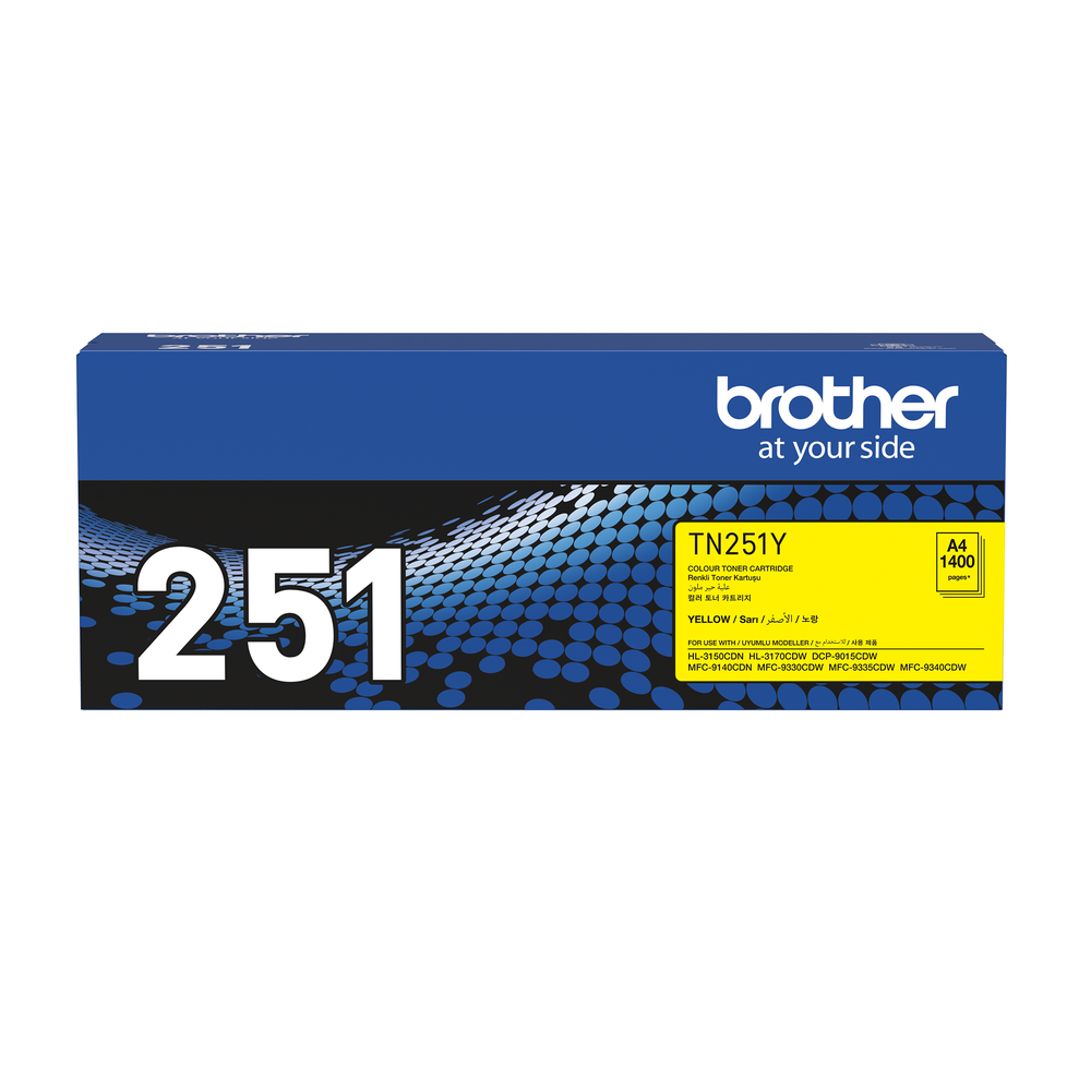 Brother YELLOW TONER CARTRIDGE TO SUIT HL-3150CDN/3170CDW/MFC-9140CDN/9330CDW/9340CDW (1400 Pages)