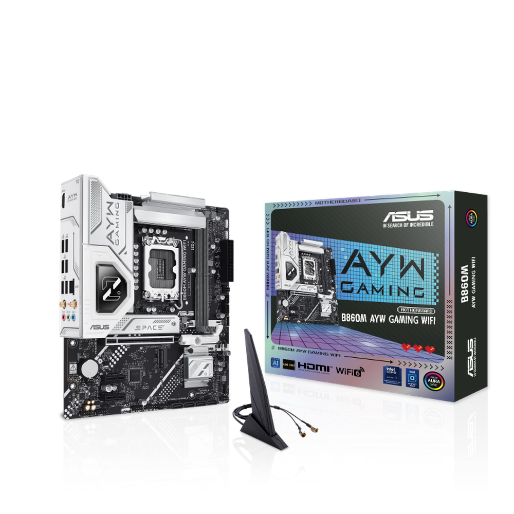ASUS - Components & Peripherals ASUS B860M AYW GAMING WIFI  MB B860M 4x DDR5 1x PCI-E 4.0 x16 2x M.2 4x SATA3 WiFi