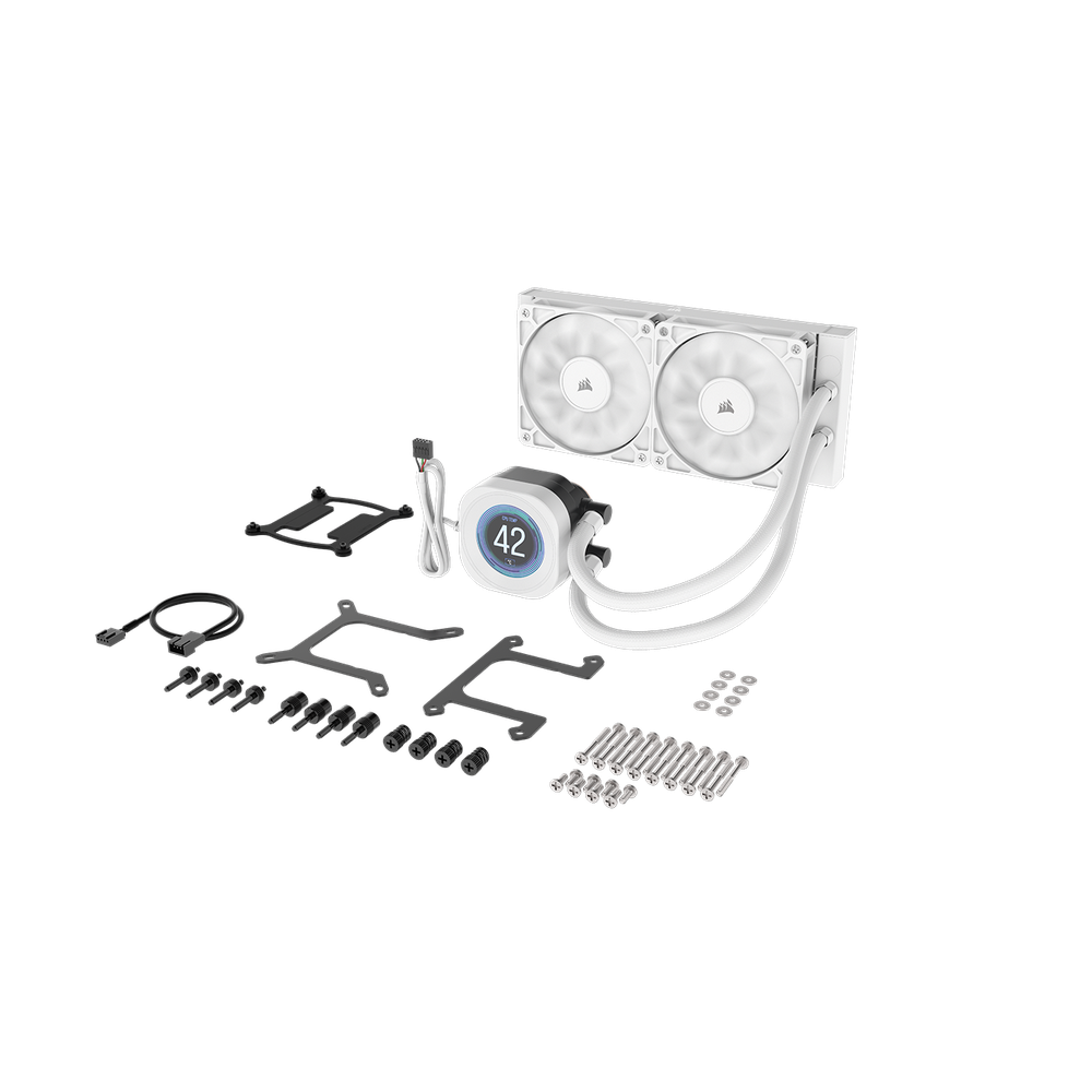 CORSAIR NAUTILUS 240 LCD White 240mm Radiator Liquid CPU Cooler