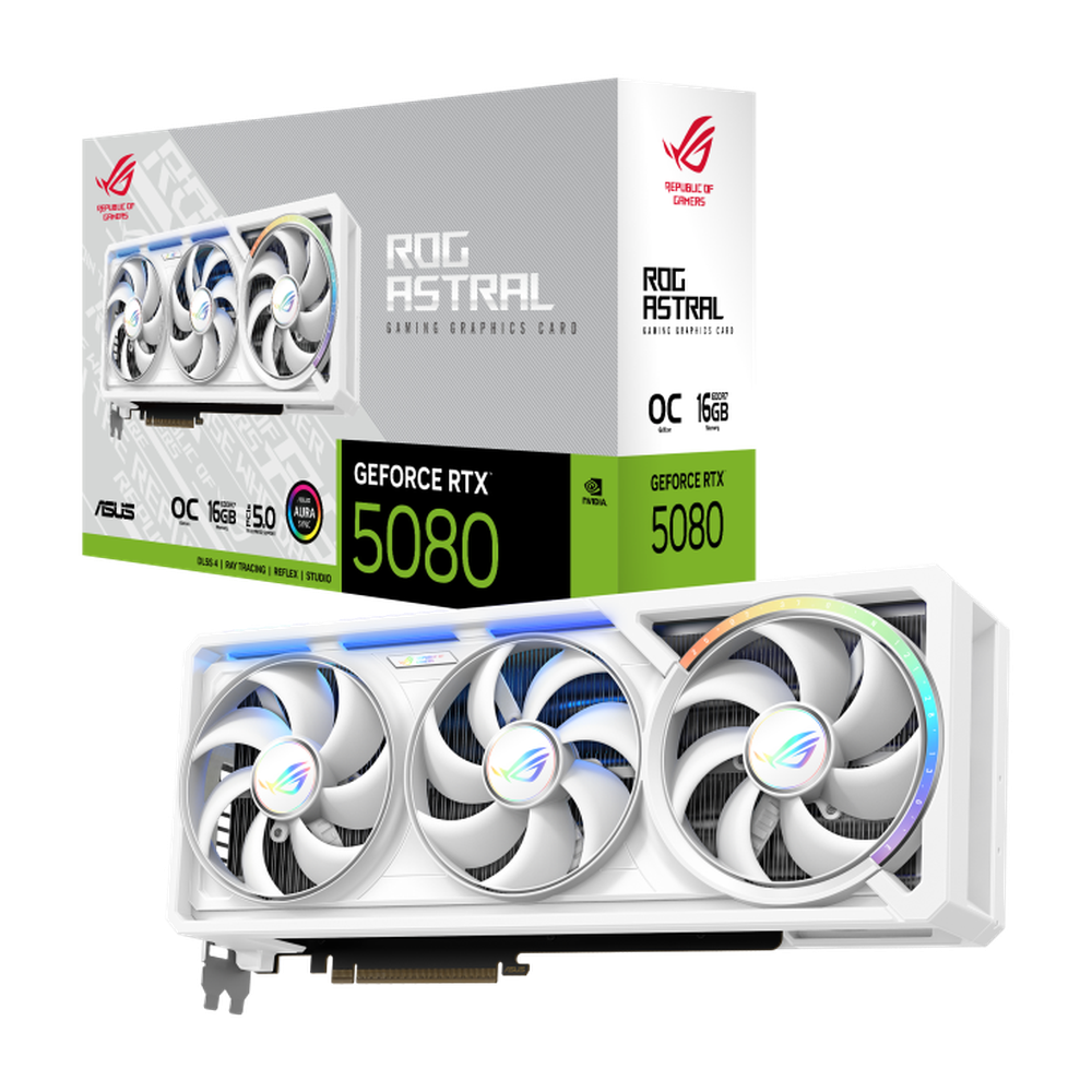 ASUS - Components & Peripherals ROG-ASTRAL-RTX5080-16G-WHITE//RTX5080HDMI*2DP*316GD7