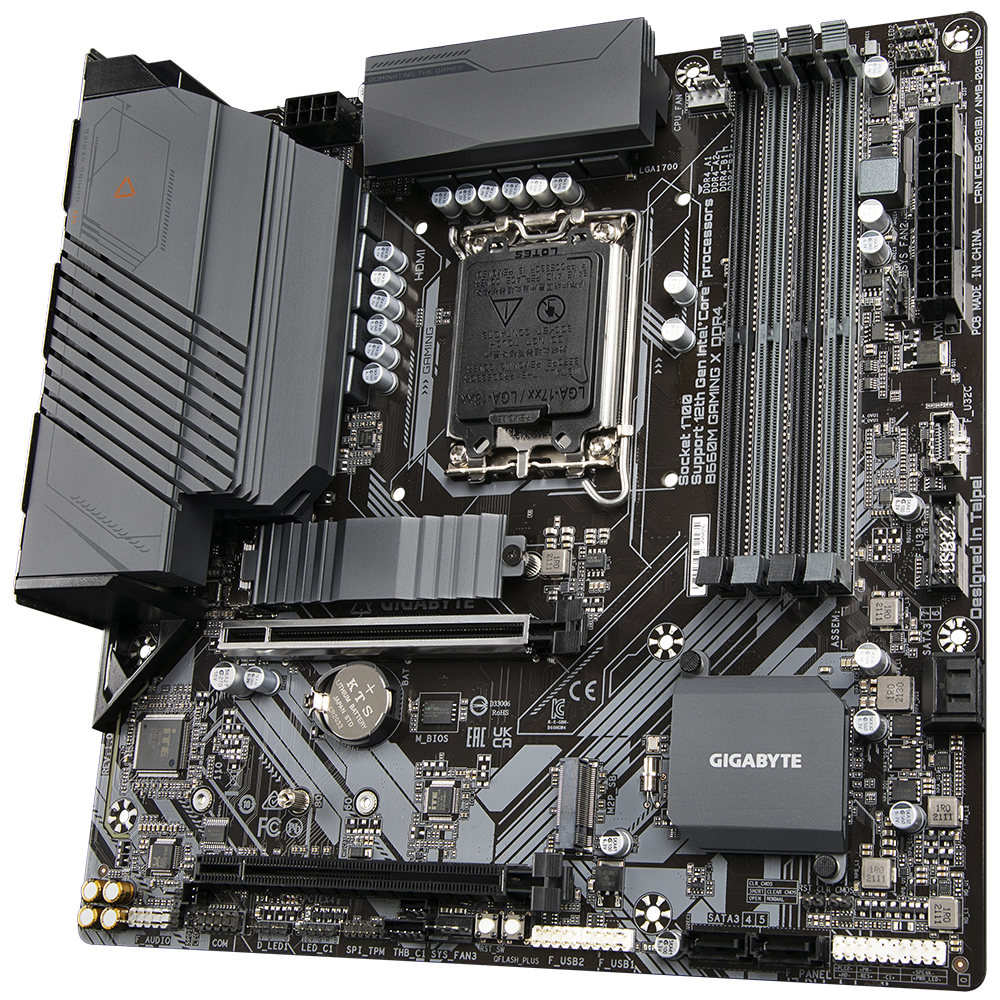 Intel B660 GAMING MBw 8+1+1 Hybrid Digital VRMFully Covered Thermal2x PCIe 4.0 M.2 2.5GbE LANUSB 3.2 Gen 1 Type-C
