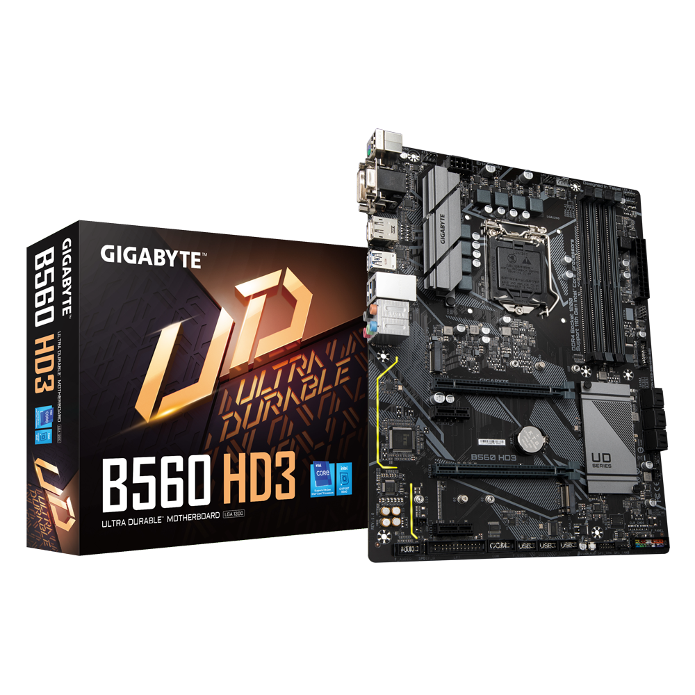 Gigabyte INTEL B560 Ultra Durable MB w Dual NVMe PCIe Gen3 M.2 Slots GIGABYTE Gaming GbE LAN with Bandwidth Management ALC1200 High Quality Audio