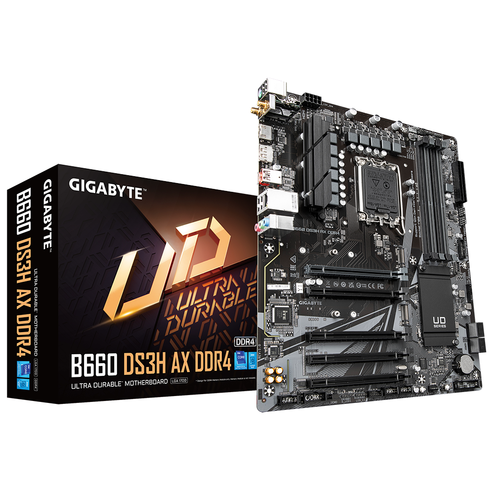 Intel B660 MB Socket1700 ATX RZ608MOS Heatsink2 xPCIe 4.0 M.2Gaming LAN WIFI 6 802.11axUSB 3.2 Gen 2x2 Type-C RGB FUSION 2.0 Q-Flash Pl