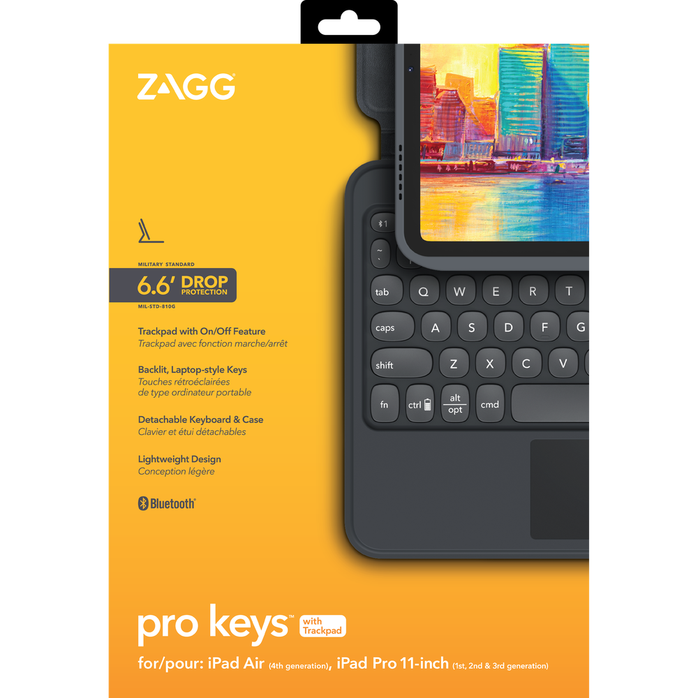 ZAGG-Keyboard-Pro Keys Touch-Apple-iPad 10.2 Pro-FG-Charcoal-UK