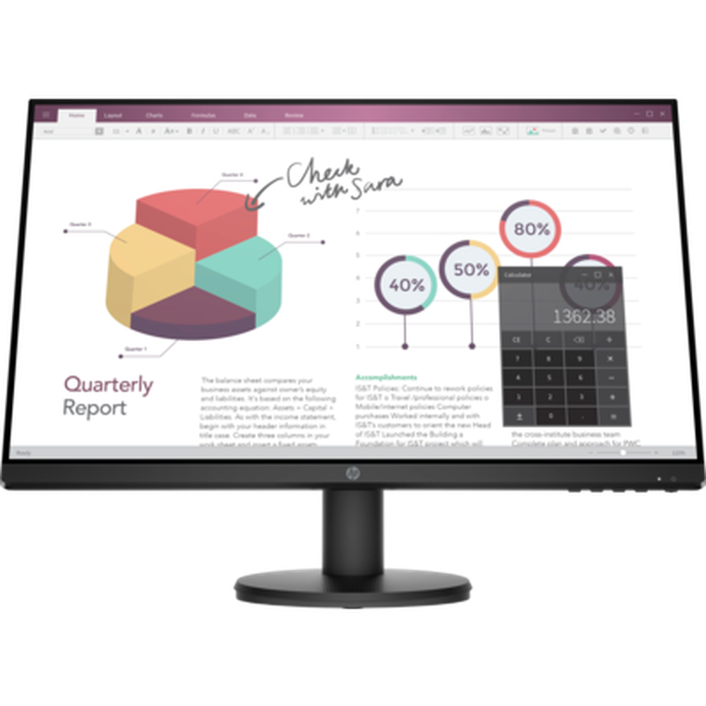 HP P24v G4 - 23.8" IPS 16:9 1920x1080 VGA+HDMI Tilt 3 Yrs