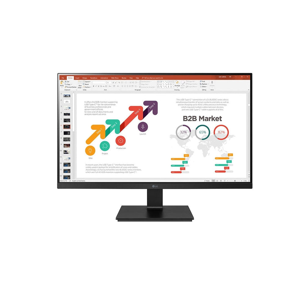 LG COMMERCIAL 23.8" 16:9IPS1920x10805ms75Hz16.7M250nitsDPx1HDMIx1Type-C(45W)TiltSwivPivotHASSPK(1.2Wx2)VESA 100x100