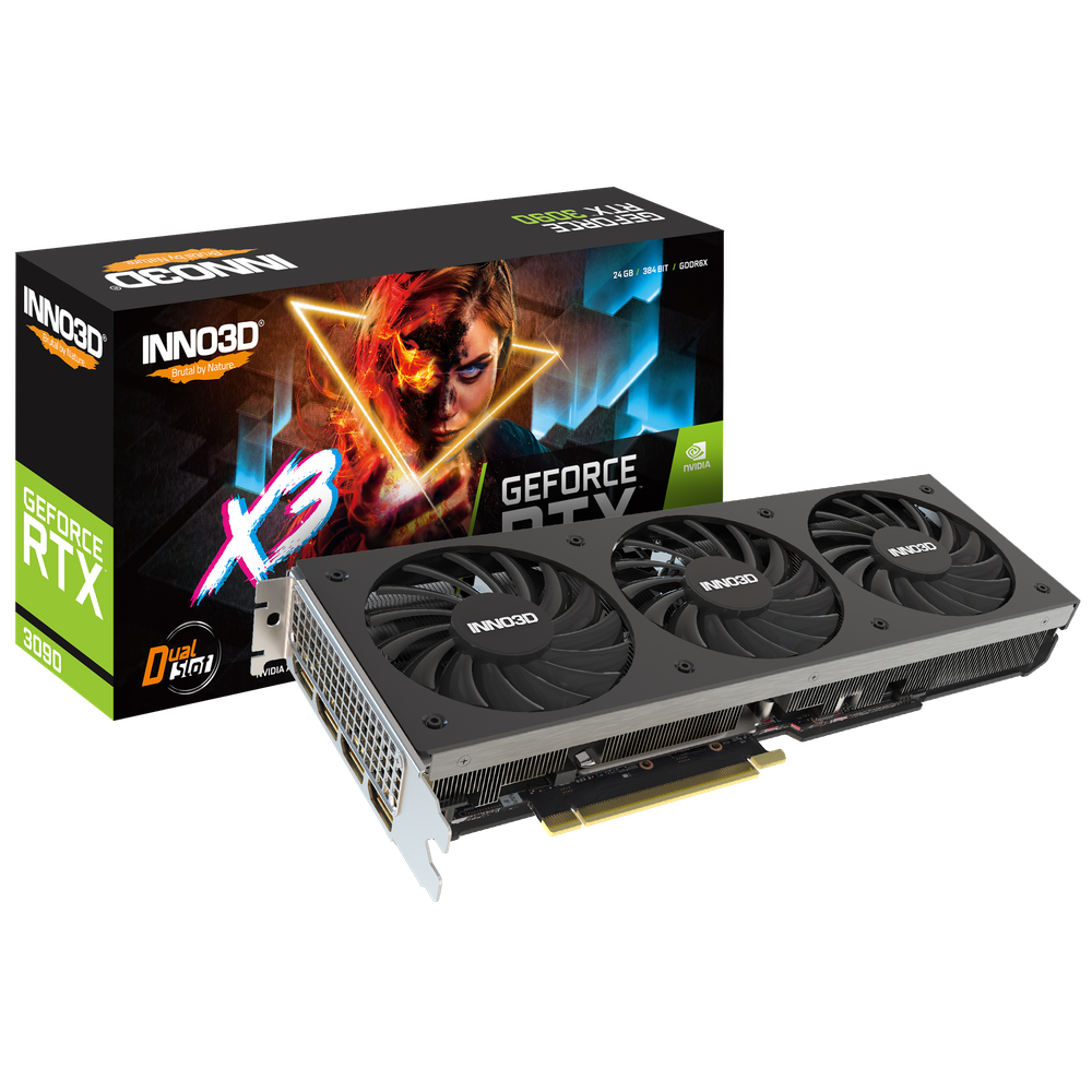 Inno3D NVIDIA RTX 3090 X3 OC 1695MHz 24GB GDDR6X 3xDP 1xHDMI 3xFans 750W