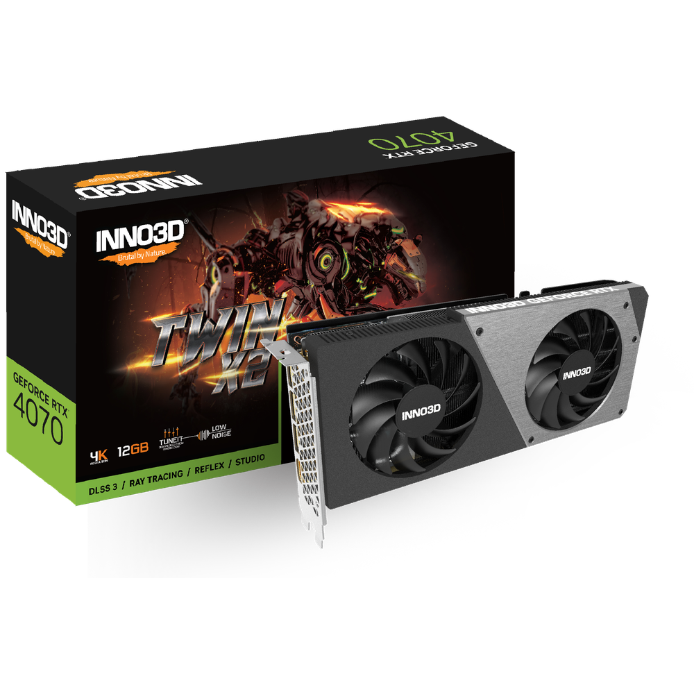 NVIDIA GeForce RTX4070 TWIN X2  12GB GDDR6 3xDP 1xHDMI ATX 3xFans