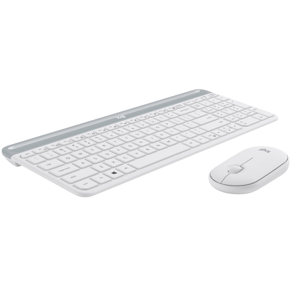 Logitech Slim Wireless Keyboard and Mouse Combo MK470 White