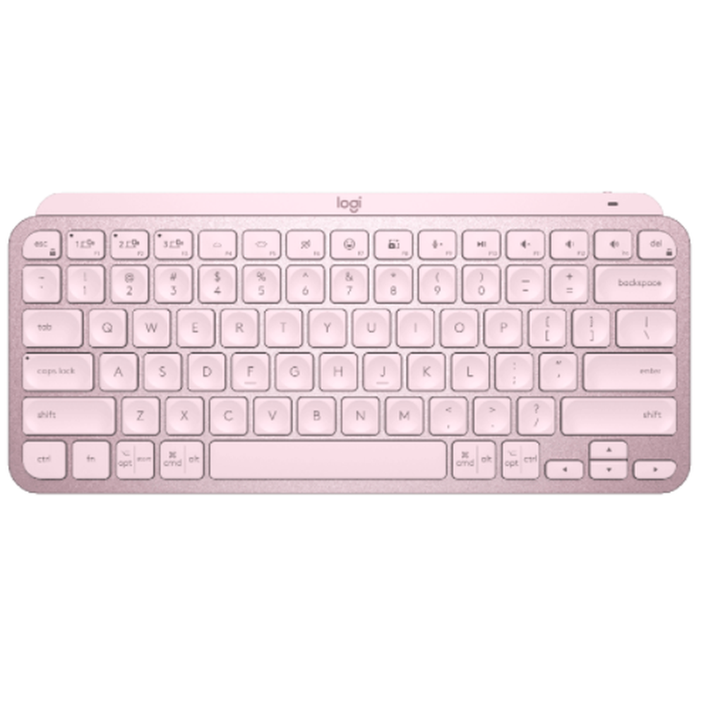 Logitech MX Keys Minimalist Wireless Illuminated Keyboard Rose