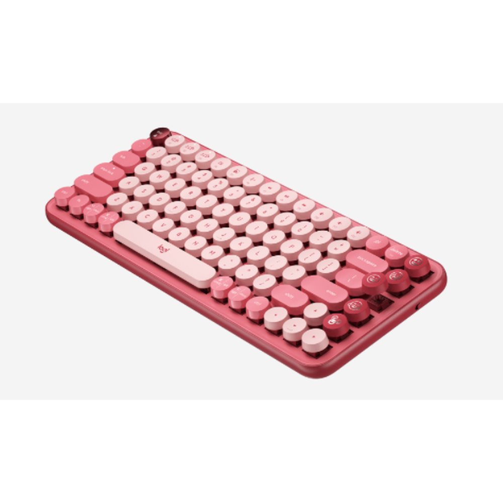 Logitech POP Keys Wireless Mechanical Keyboard With Emoji Keys - Heartbreaker Rose