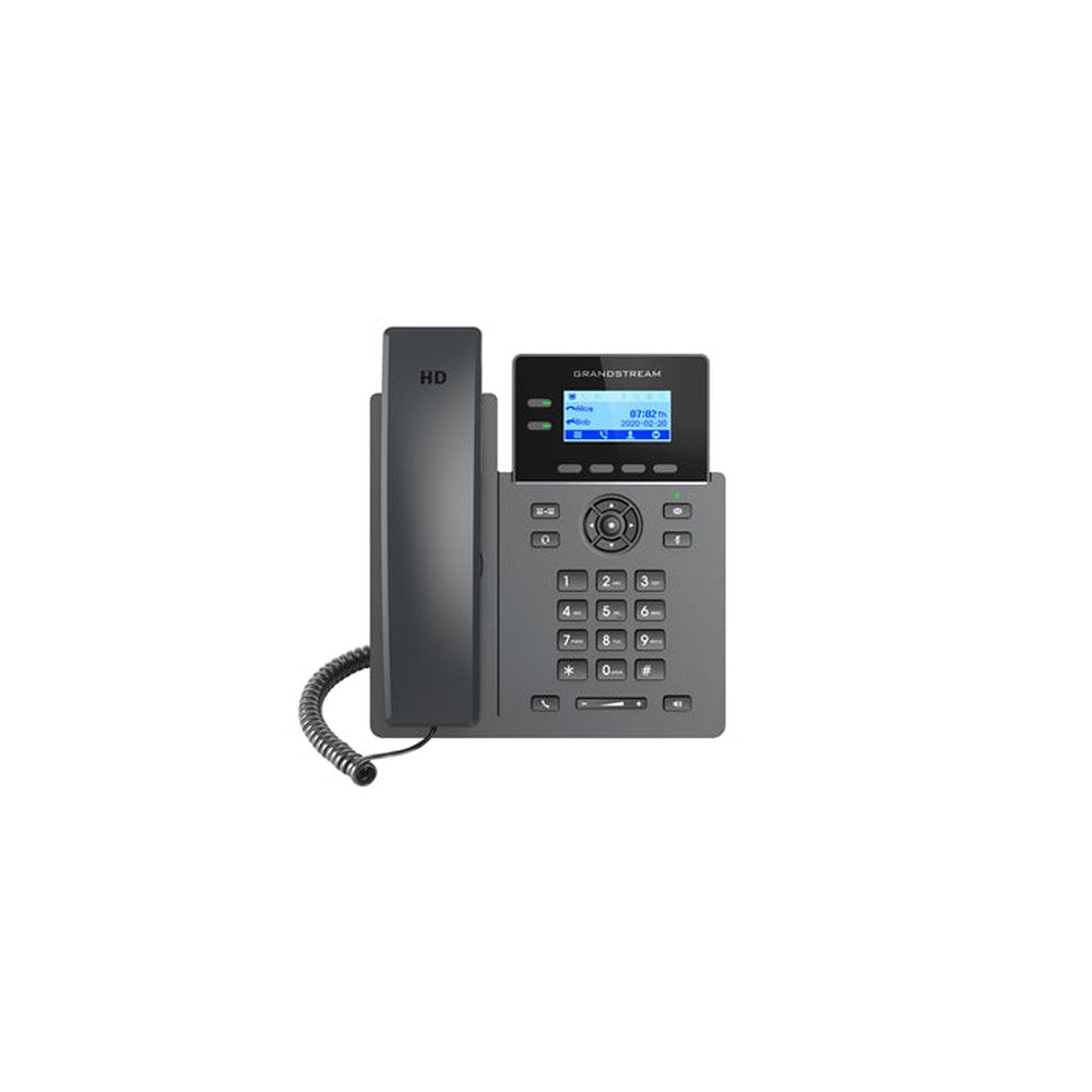 Grandstream GRP2602G Carrier Grade 2 Line IP Phone, 2 SIP Accounts, 2.2' LCD, 132x48 Screen, HD Audio, Powerable Via POE, 5 way Conference, 1Yr Wtyf