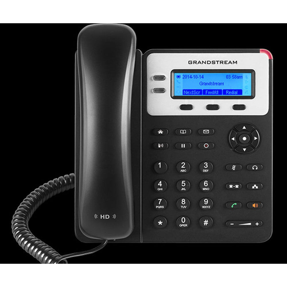 Grandstream GXP1625 2 Line IP Phone, 2 SIP Accounts, 132x48 Backlit Graphical LCD Display, HD Audio, Powerable Via PoE