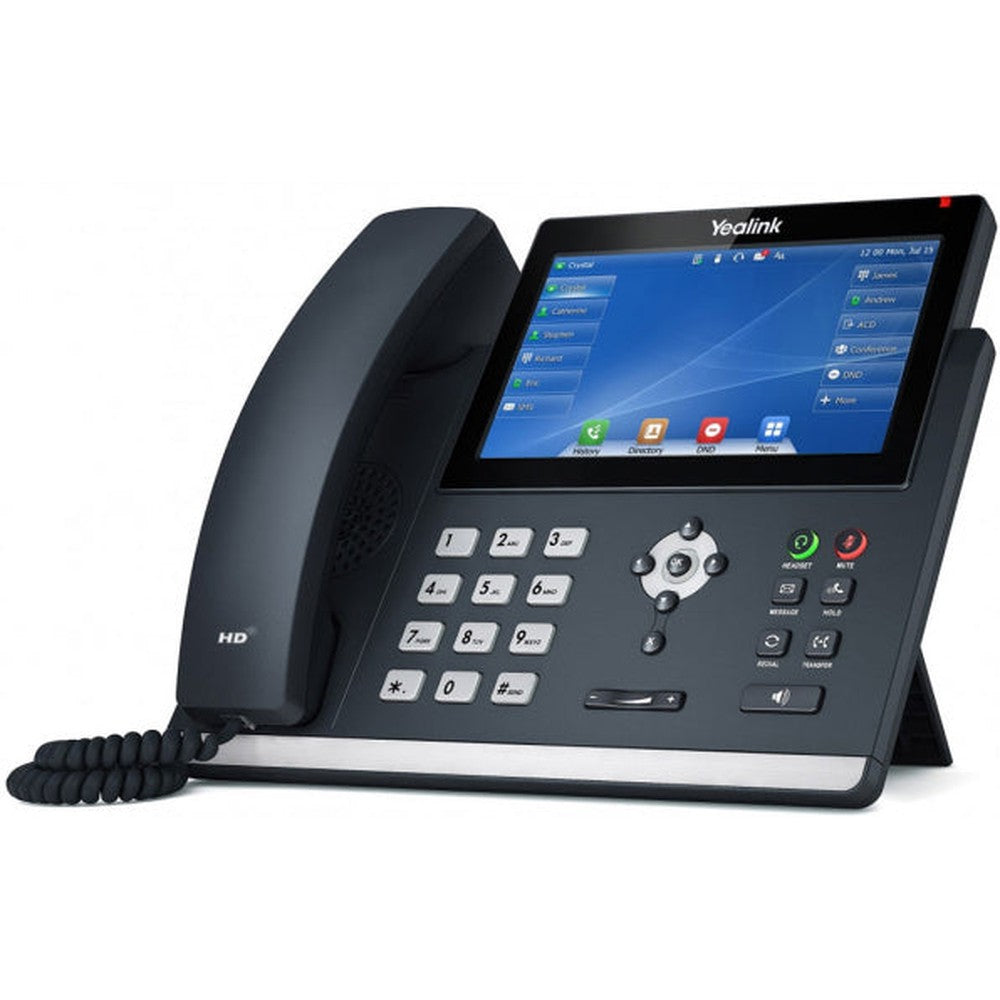 Yealink T48U 16 Line IP phone, 7' 800x480 pixel colour touch screen, Optima HD voice, Dual Gigabit Ports, 1 USB port for BT40/WF40/Recording, (T48S)