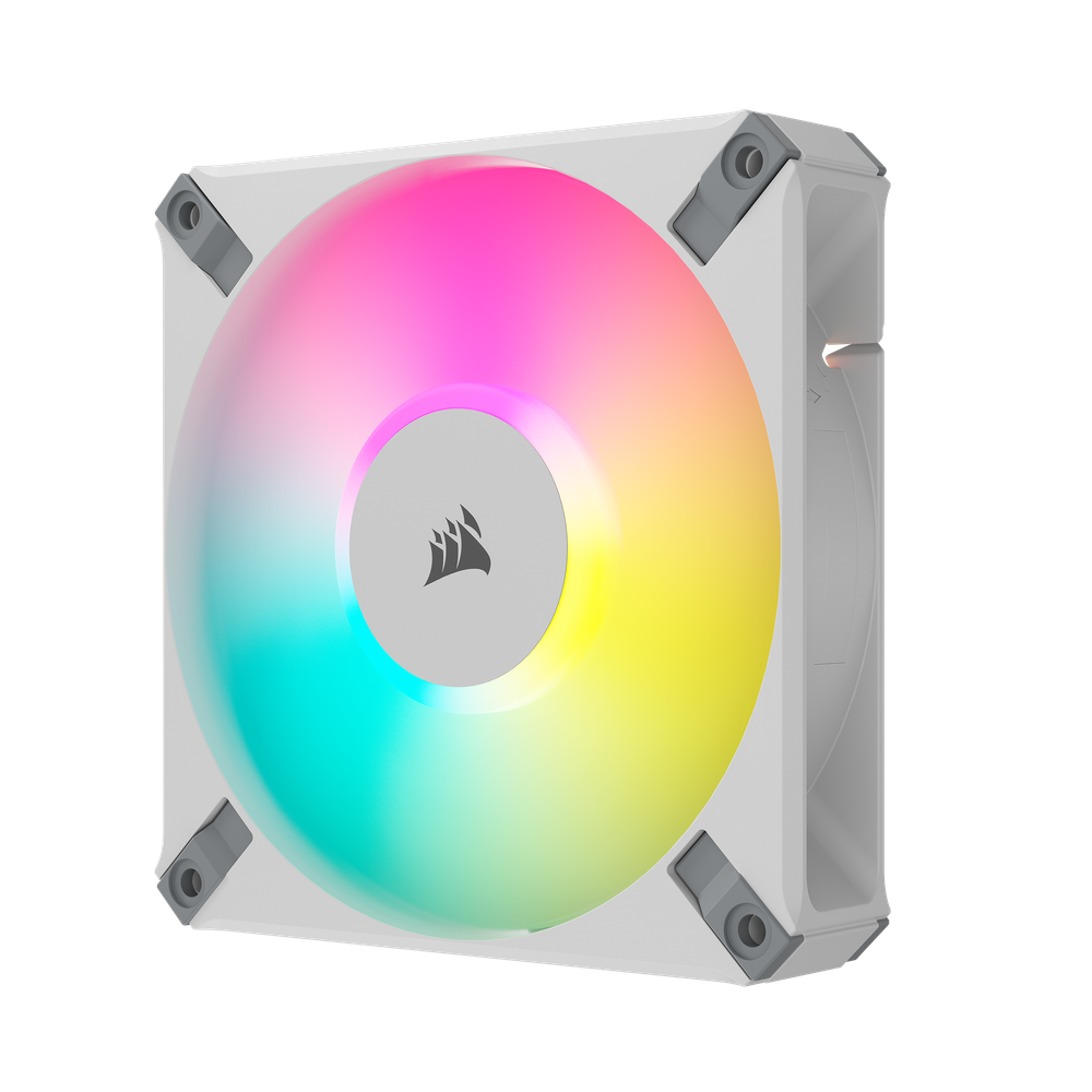 CORSAIR AF ELITE Series AF120 RGB ELITE WHITE 120mm Fluid Dynamic RGB Fan with AirGuide Single Pack