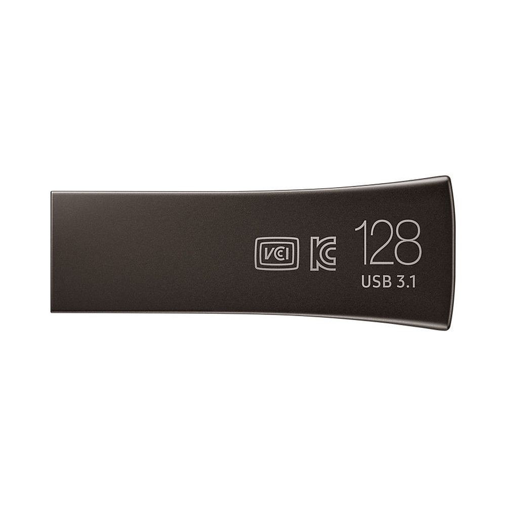 Samsung Bar Plus USB Drive Titan Gray Metallic Chassis 128GB USB3.1 Up to 300MB/s 5 Years