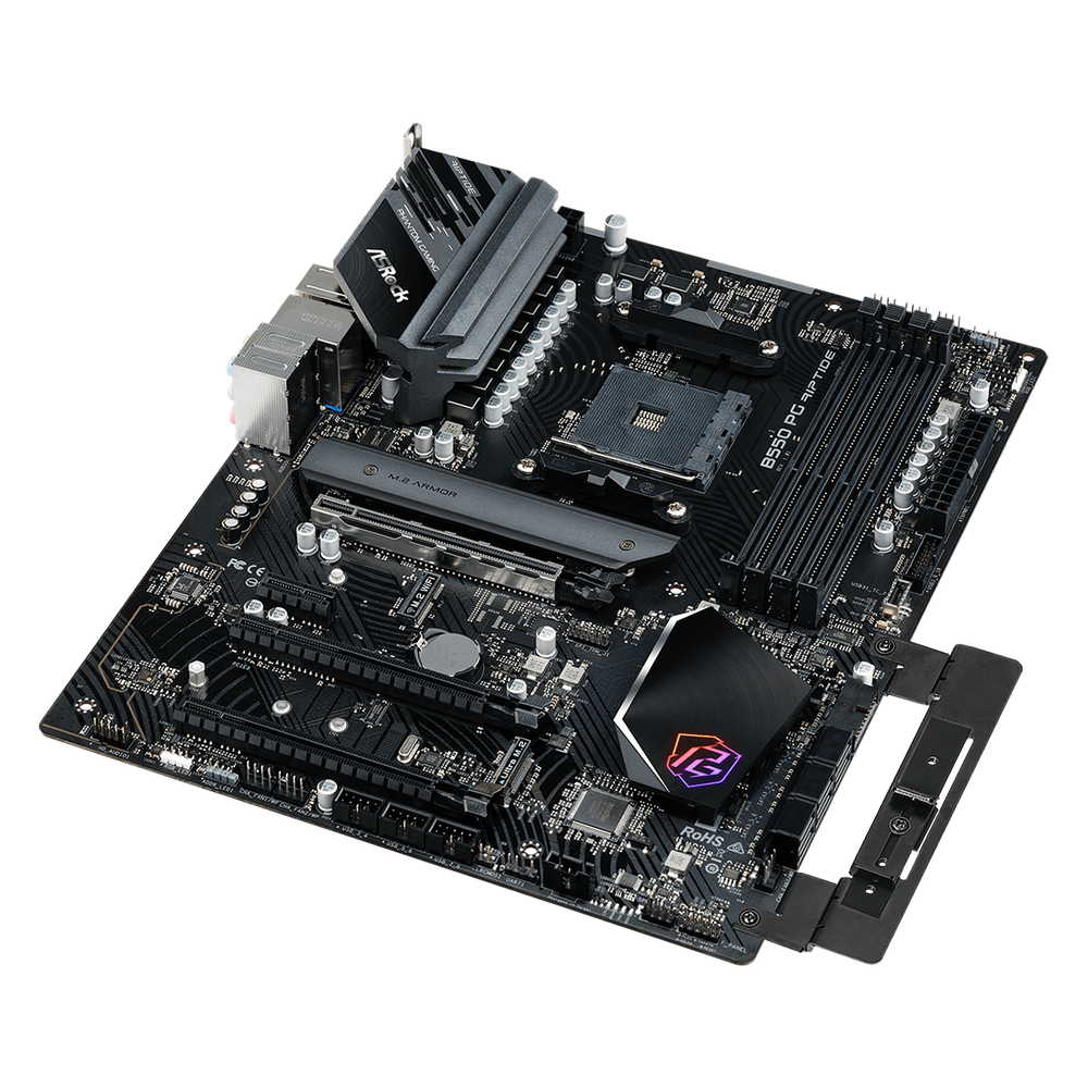 Supports AMD AM4 Socket Ryzen 3000 4000 G-Series and 5000 DDR4 4933+ (OC)1 PCIe 4.0 x16 Slot 2 PCIe 3.0 x16 Slots 1 PCIe 3.0 x1 Slot 1 M.2 Key-E