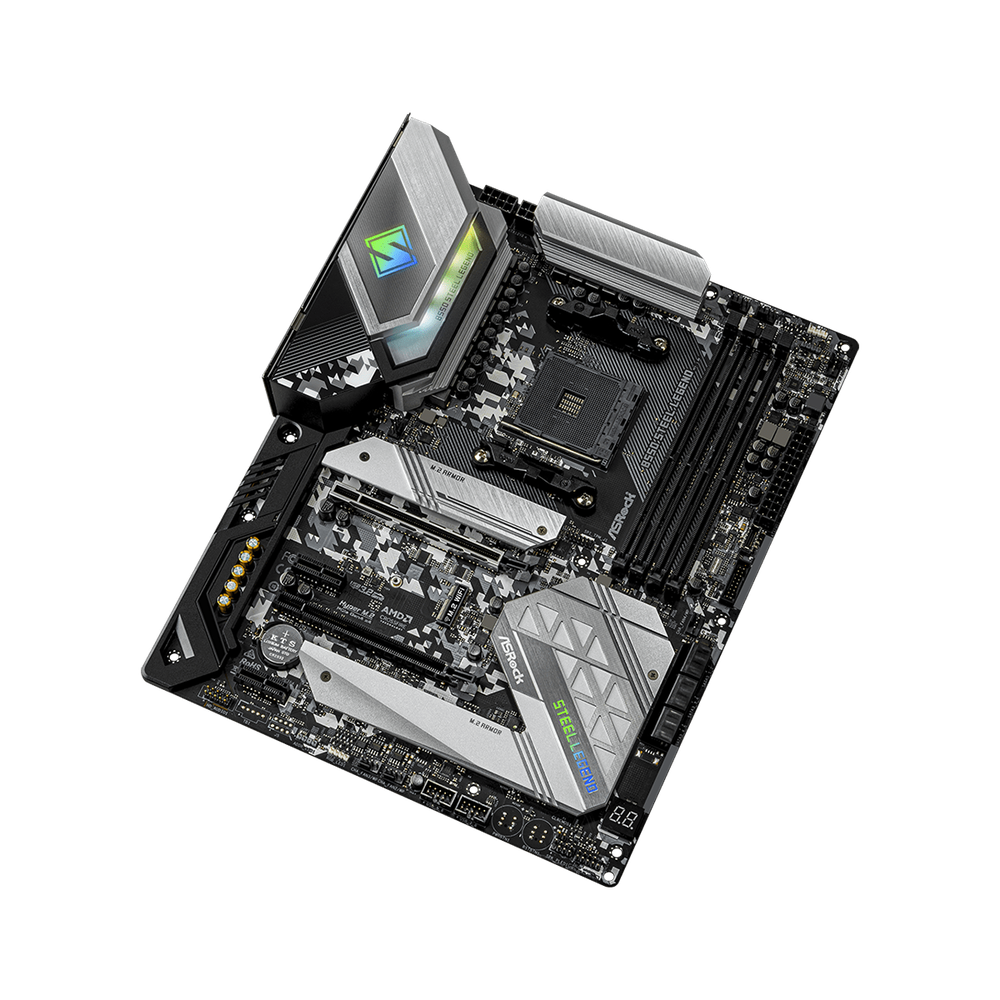 ASRock AMD B550; 4 DDR4 DIMM; PCIe 4.0 PCIe 3.0 2 PCIe 3.0 M.2 WiFi Key E; 6 SATA3 Hyper M.2 (PCIe) M.2 (PCIe); 7 USB 3.2 ; Graphics: HDMI DisplayPort
