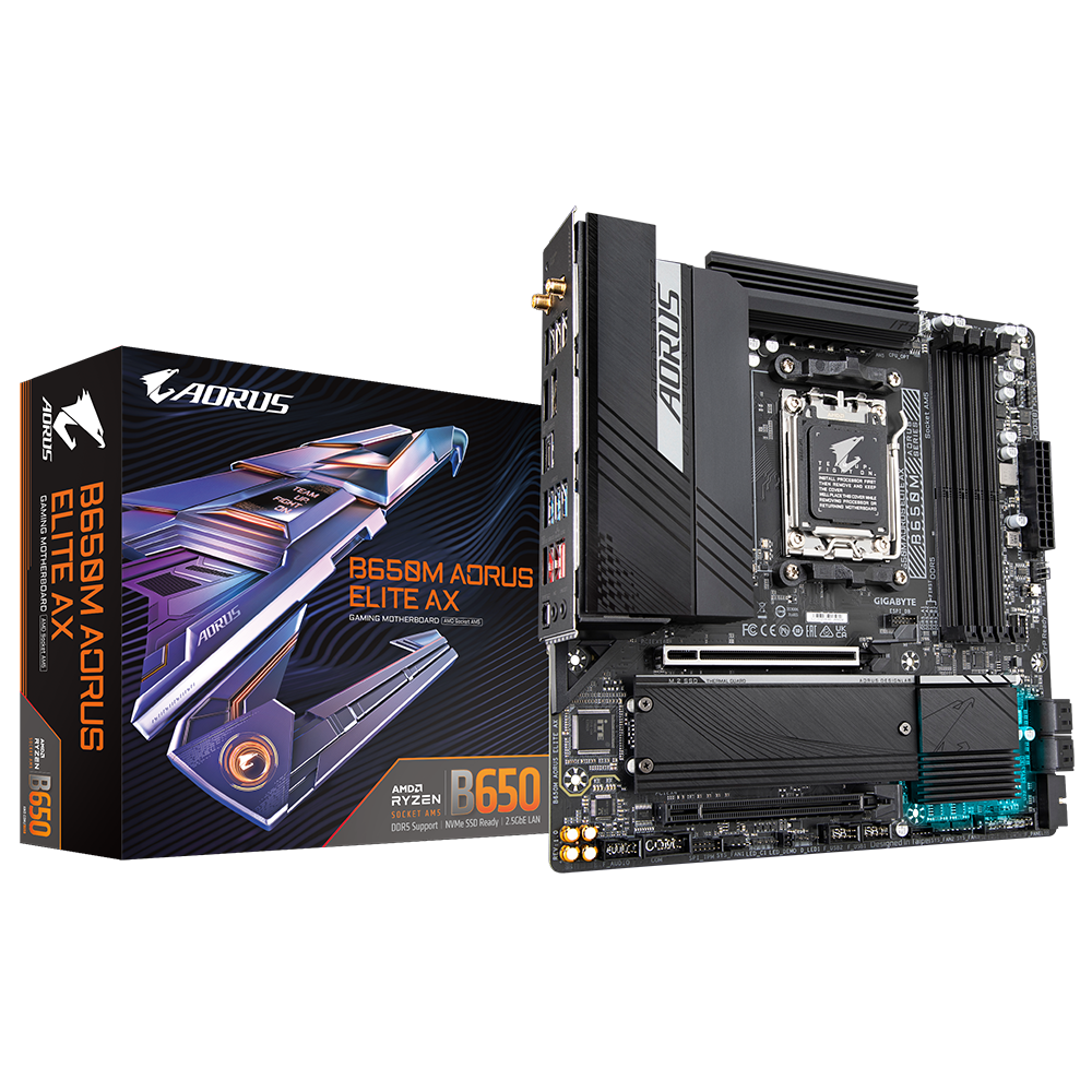 Gigabyte AMD AM5 MATX B650M AORUS ELITE AX