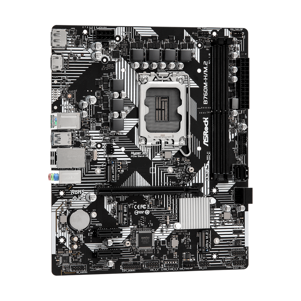 ASROCK Intel B760M Motherboard HDMI DisplayPort Ethernet