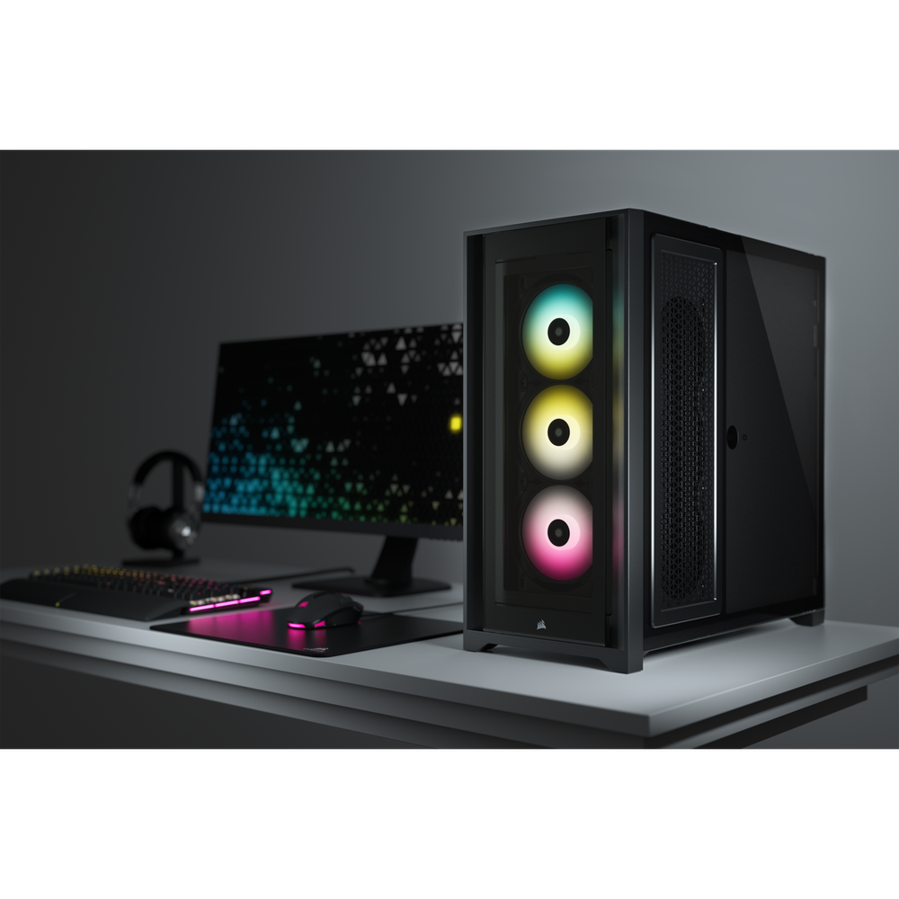 Corsair iCUE 5000X RGB Tempered Glass Mid-Tower Smart Case Black