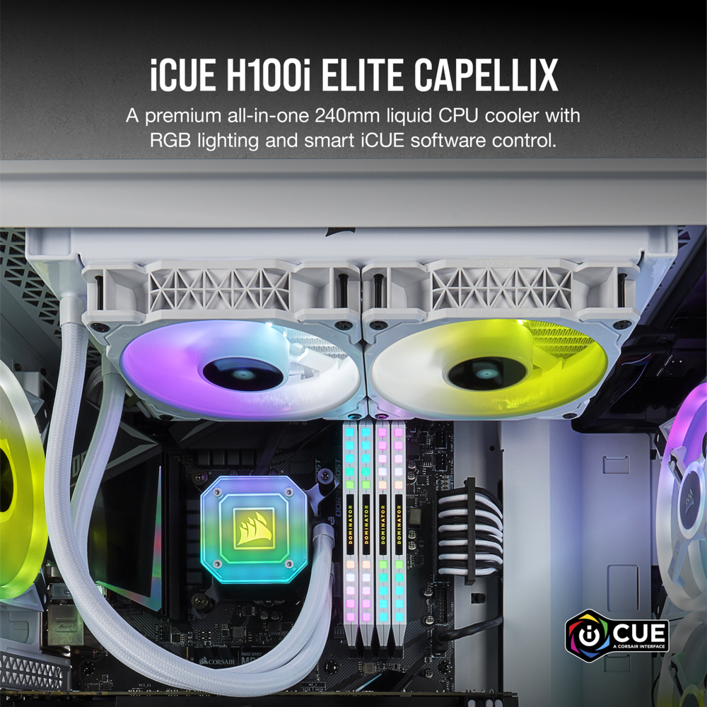 Corsair H100i ELITE CAPELLIX White Liquid CPU Cooler