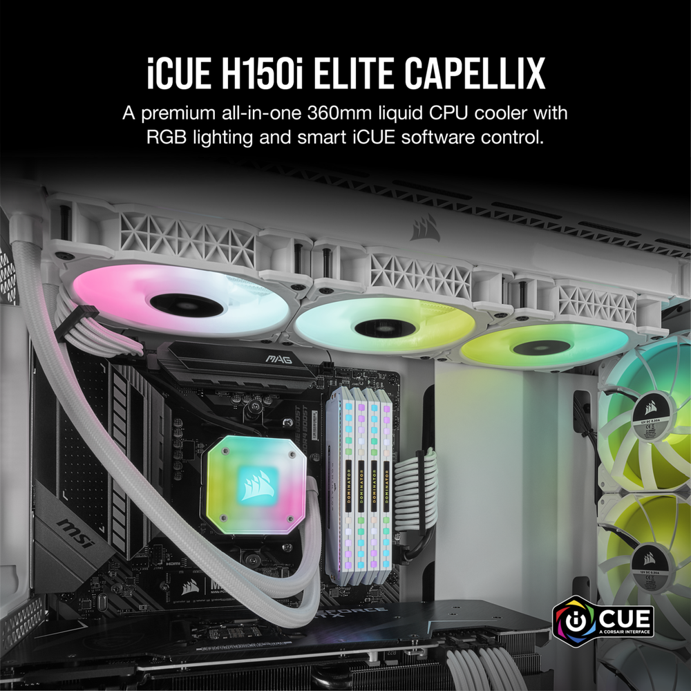 Corsair H150i ELITE CAPELLIX White Liquid CPU Cooler