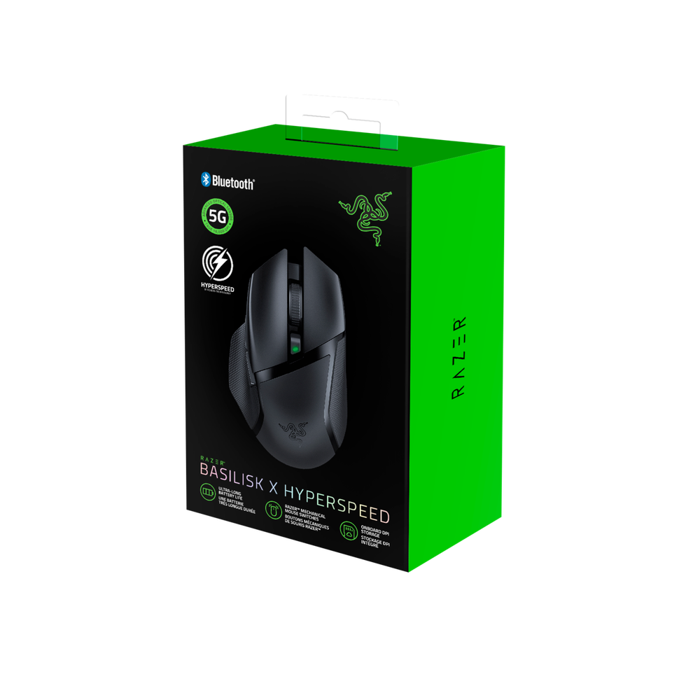 Razer Basilisk X HyperSpeed - Wireless Ergonomic Gaming Mouse - AP Packaging