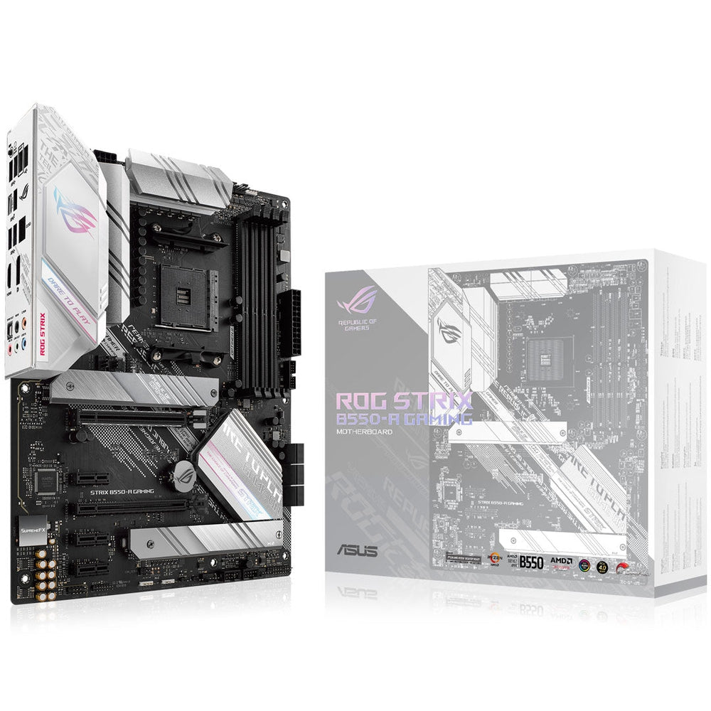 ASUS AMD ROG Strix B550-A Gaming AMD AM4 (3rd Gen Ryzen) ATX Gaming Motherboard (PCIe 4.0 NVIDIA SLI WiFi 6 2.5Gb LAN 14+2 Power Stages