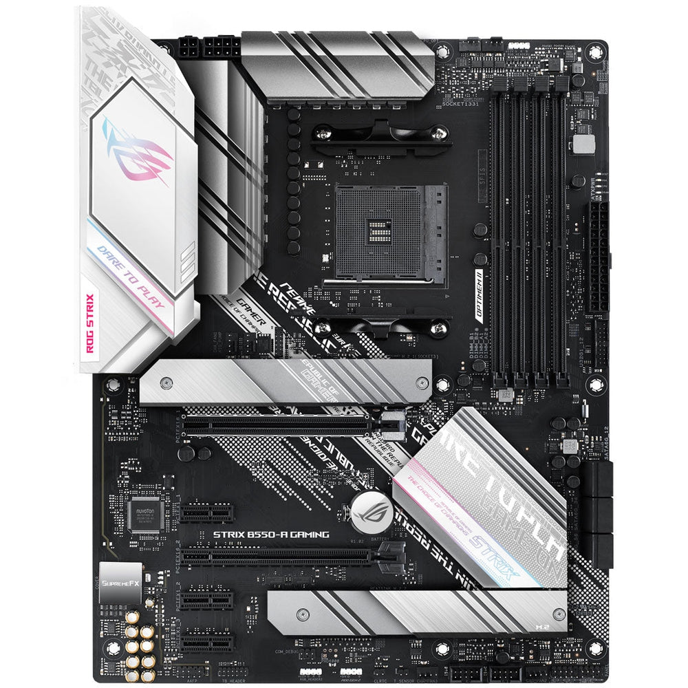 ASUS AMD ROG Strix B550-A Gaming AMD AM4 (3rd Gen Ryzen) ATX Gaming Motherboard (PCIe 4.0 NVIDIA SLI WiFi 6 2.5Gb LAN 14+2 Power Stages