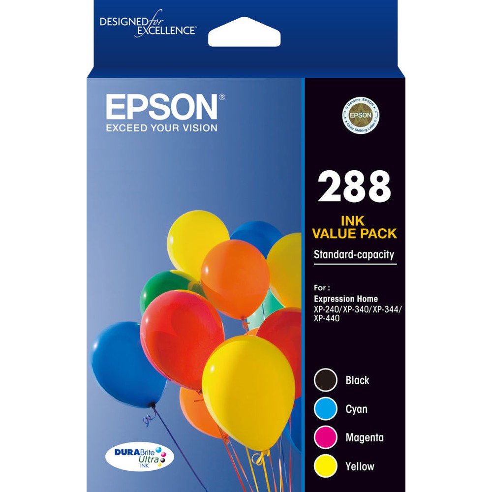 Epson 288 - 4 set colour ink pack   - XP-240 XP-340 XP-440
