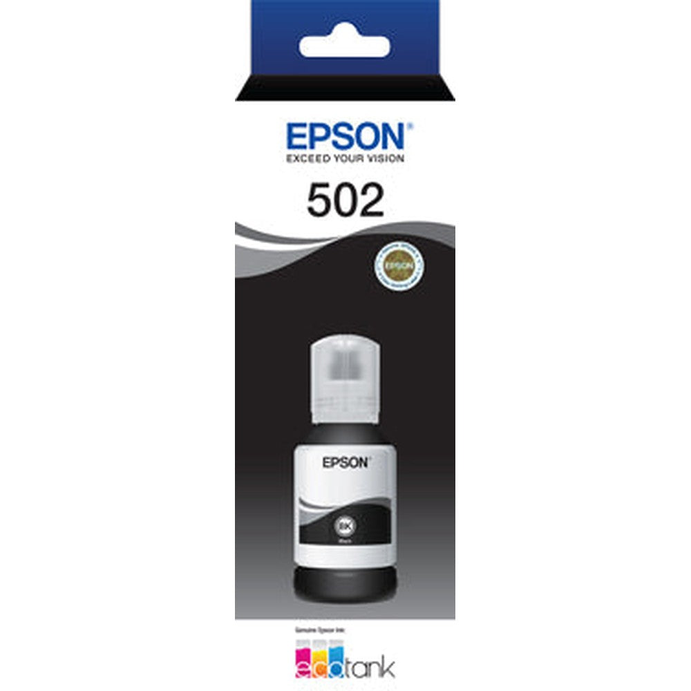 Epson T502 Black Ink Bottle - ET-2700 ET-2750 ET-3700 ET-4750