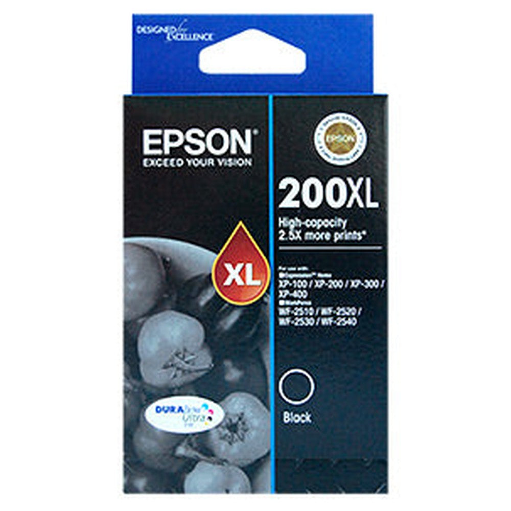 Epson 200XL High Cap DURABrite Ultra Black ink