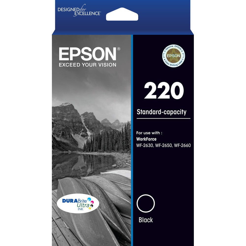 Epson 220 Std Capacity DURABrite Ultra Black ink (Epson WorkForce WF-2630 WF-2650 WF-2660)