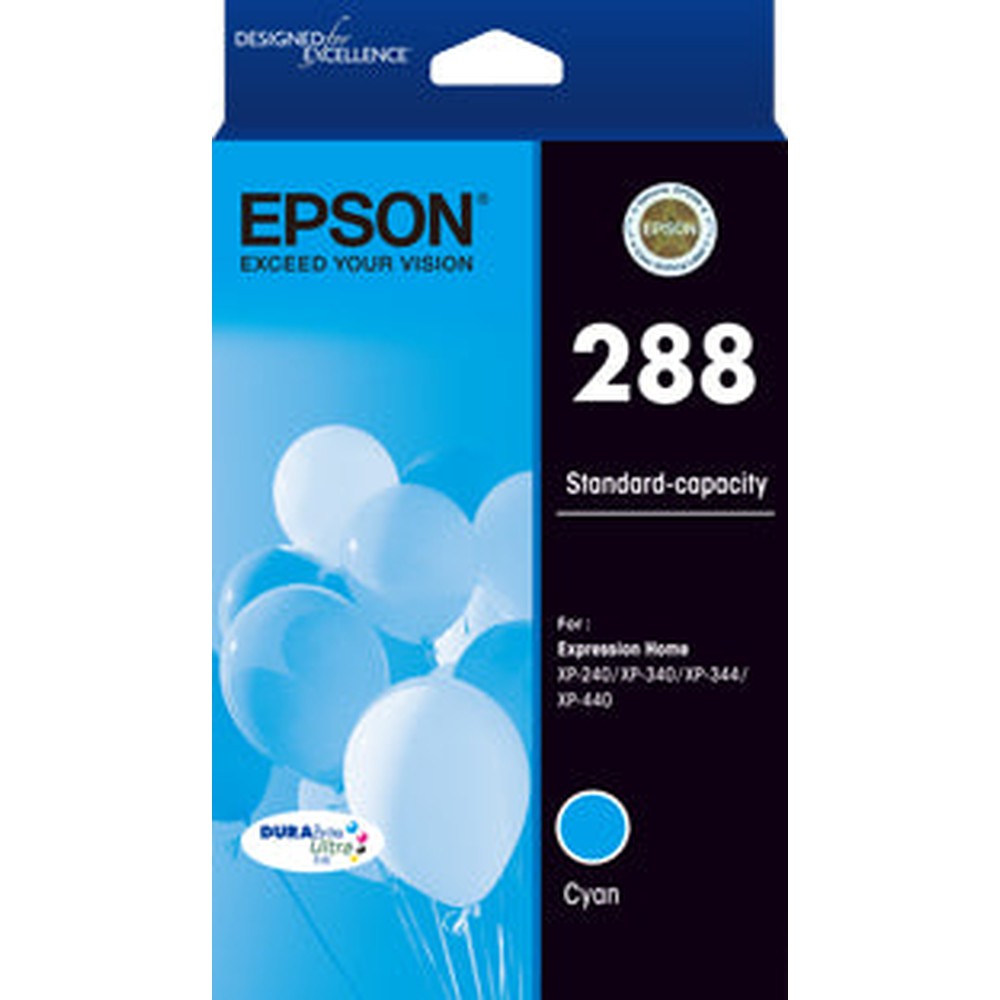 Epson 288 Std Capacity DURABrite Ultra Cyan ink XP-240 XP-340 XP-344 XP-440