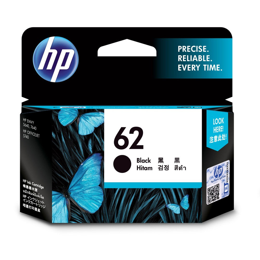 HP 62 BLACK INK CARTRIDGE