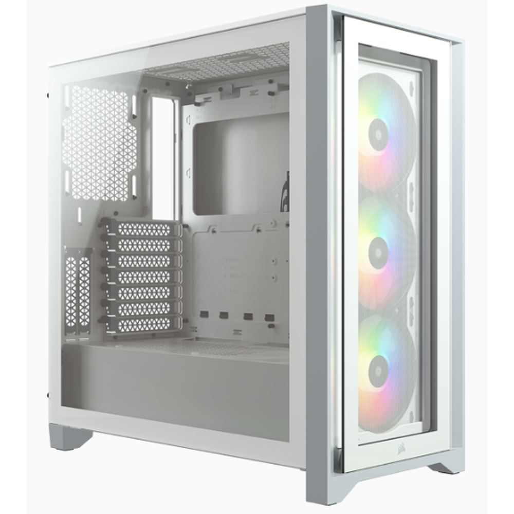 Corsair iCUE 4000X RGB Tempered Glass Mid-Tower Case White