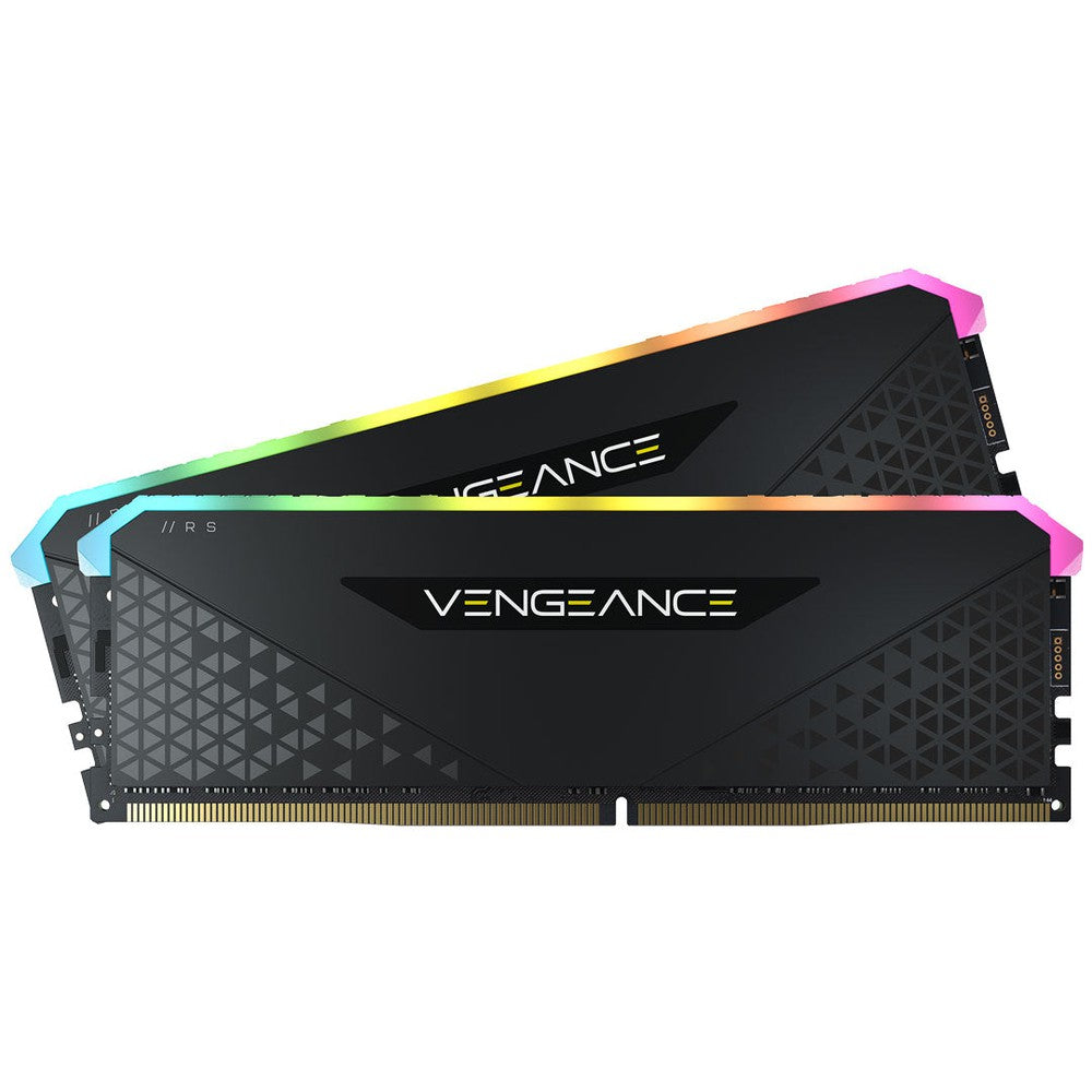 Corsair DDR4 3200MHz 16GB 2x8GB Dimm Unbuffered 16-20-20-38 XMP 2.0 Vengeance RGB RS RGB LED Black PCB 1.35V for AMD Ryzen & Intel